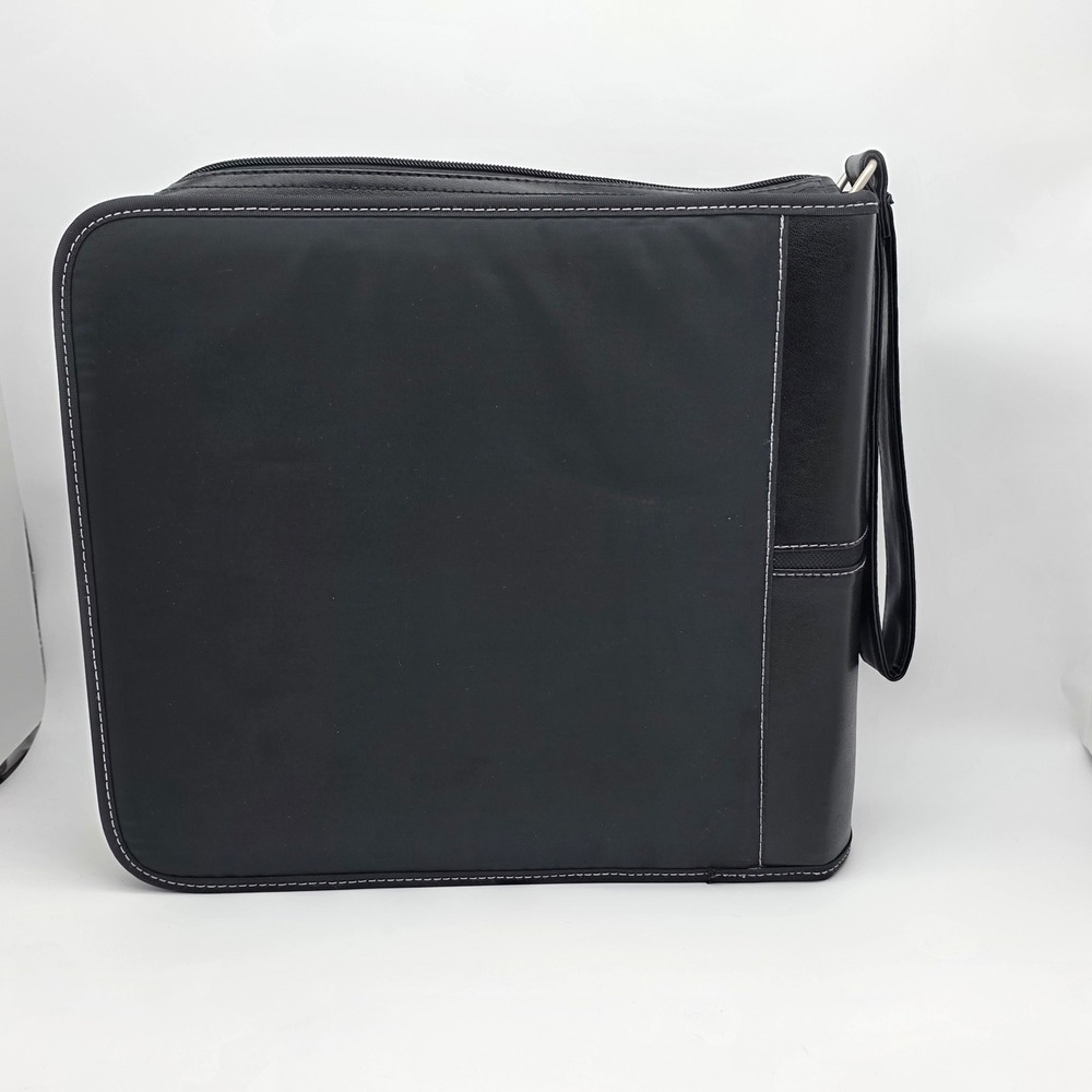 Targus 256 CD DVD Storage Binder Case Black Faux Leather Zip Media Organizer - Picture 5 of 12